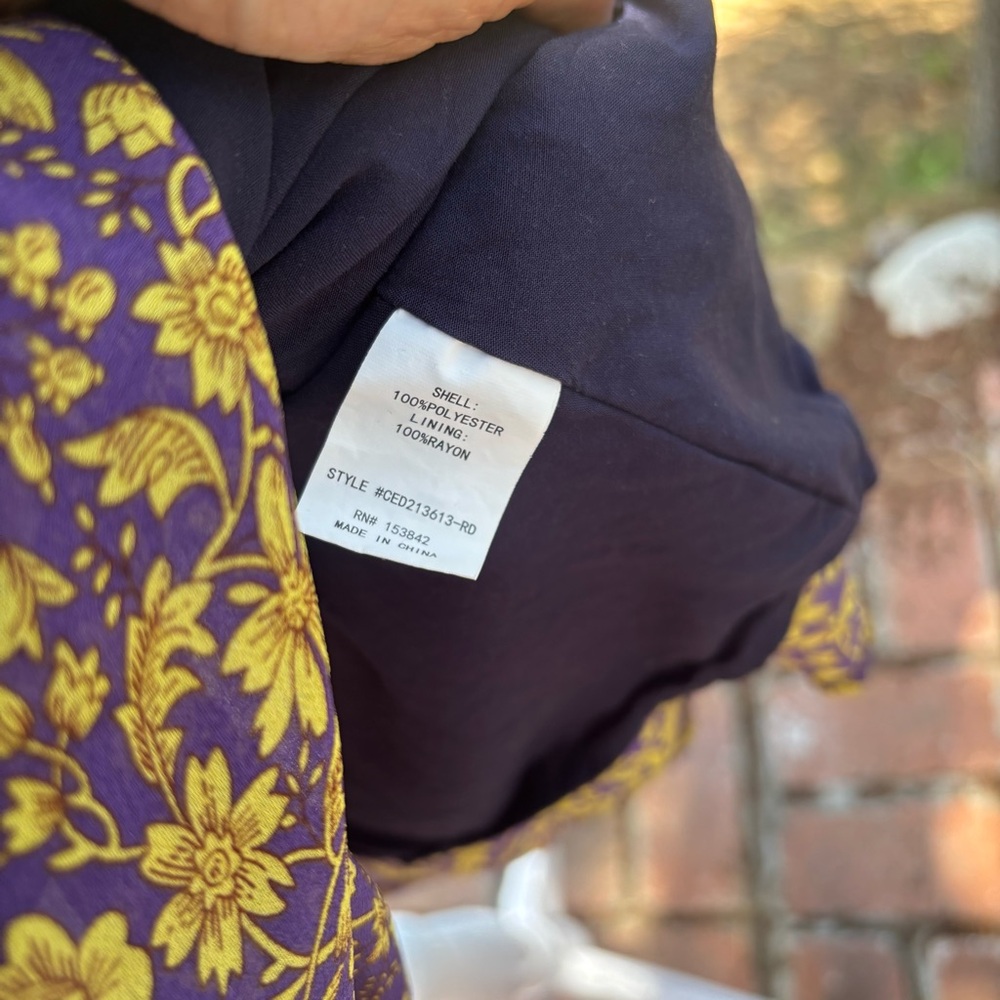 MELLODAY Purple and Yellow Floral Dress - Picture 9 of 9